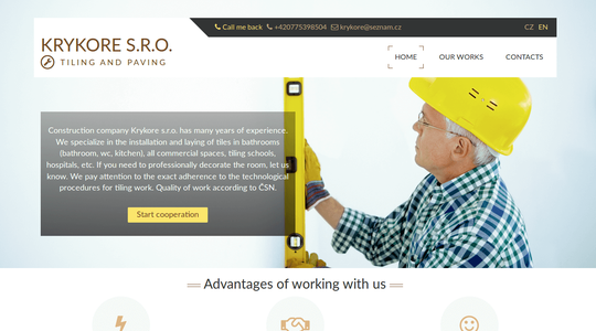 Business site for czech company "Krykore"